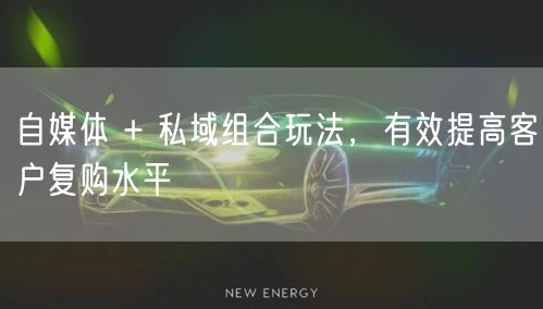 自媒体 + 私域组合玩法，有效提高客户复购水平