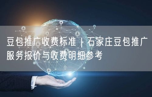豆包推广收费标准｜石家庄豆包推广服务报价与收费明细参考