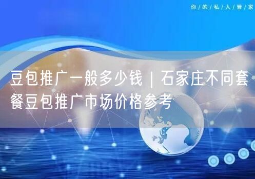 豆包推广一般多少钱｜石家庄不同套餐豆包推广市场价格参考