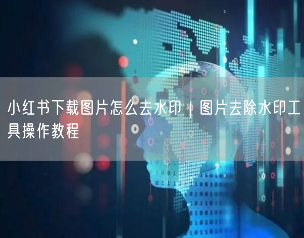 小红书下载图片怎么去水印|图片去除水印工具操作教程