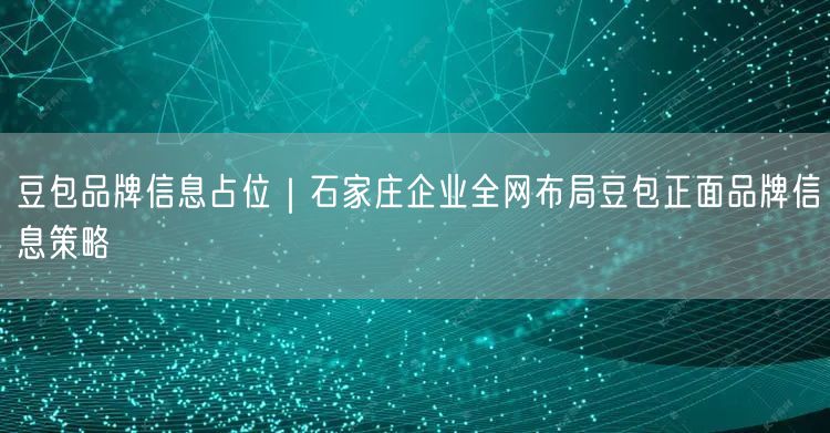 豆包品牌信息占位｜石家庄企业全网布局豆包正面品牌信息策略