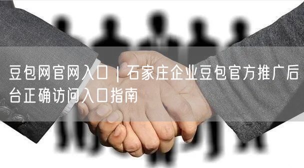 豆包网官网入口｜石家庄企业豆包官方推广后台正确访问入口指南