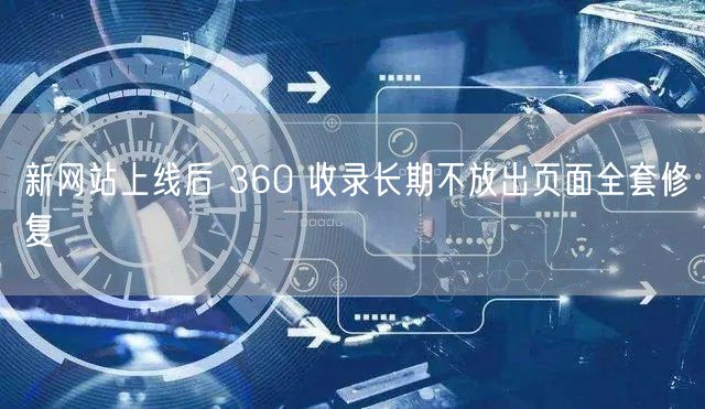新网站上线后 360 收录长期不放出页面全套修复