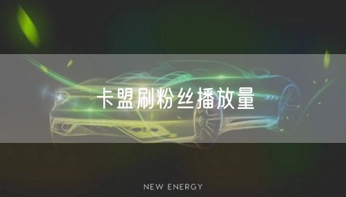 卡盟刷粉丝播放量