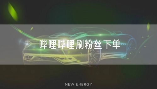 哔哩哔哩刷粉丝下单