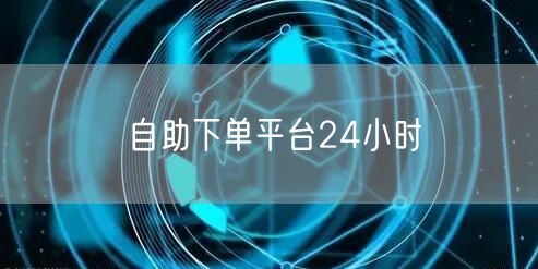 自助下单平台24小时