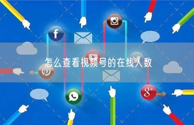 怎么查看视频号的在线人数