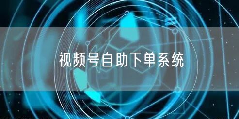 视频号自助下单系统