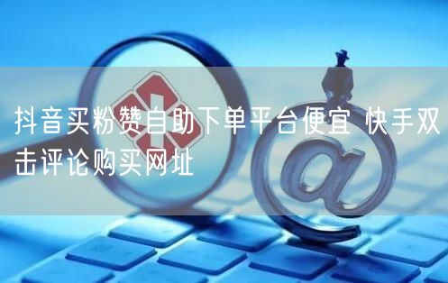抖音买粉赞自助下单平台便宜 快手双击评论购买网址