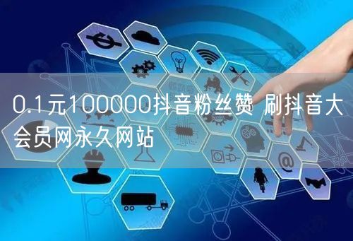 0.1元100000抖音粉丝赞 刷抖音大会员网永久网站