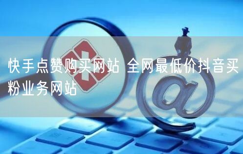 快手点赞购买网站 全网最低价抖音买粉业务网站