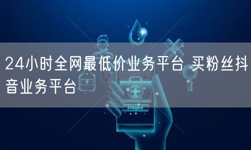 24小时全网最低价业务平台 买粉丝抖音业务平台