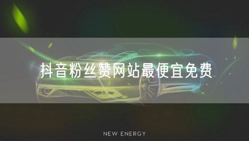 抖音粉丝赞网站最便宜免费