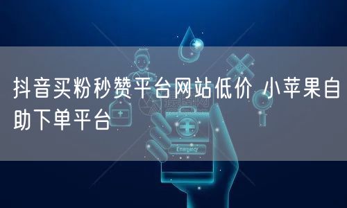 抖音买粉秒赞平台网站低价 小苹果自助下单平台