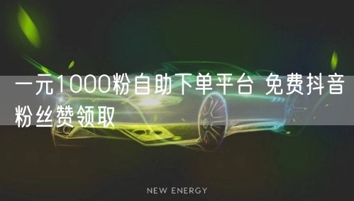 一元1000粉自助下单平台 免费抖音粉丝赞领取