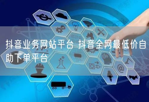 抖音业务网站平台 抖音全网最低价自助下单平台