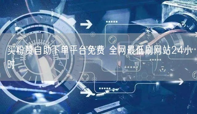 买粉赞自助下单平台免费 全网最低刷网站24小时