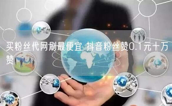 买粉丝代网刷最便宜 抖音粉丝赞0.1元十万赞