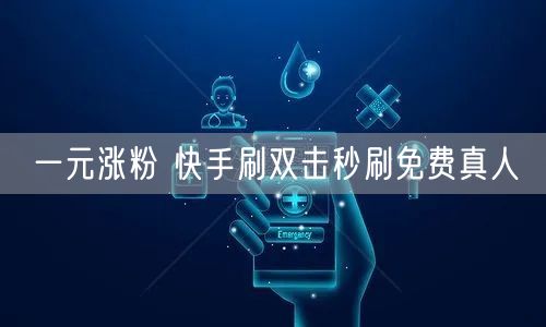 一元涨粉 快手刷双击秒刷免费真人