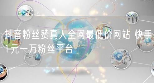 抖音粉丝赞真人全网最低价网站 快手1元一万粉丝平台