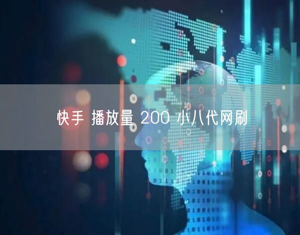 快手 播放量 200 小八代网刷