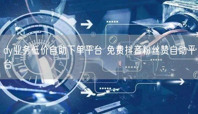 dy业务低价自助下单平台 免费抖音粉丝赞自助平台