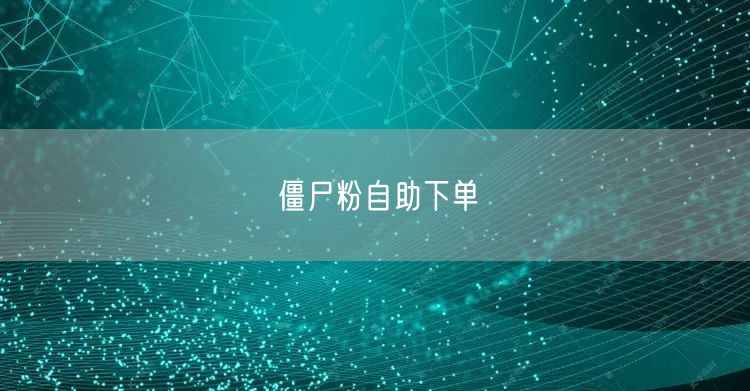 僵尸粉自助下单