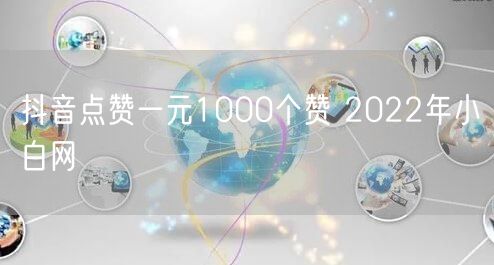 抖音点赞一元1000个赞 2022年小白网