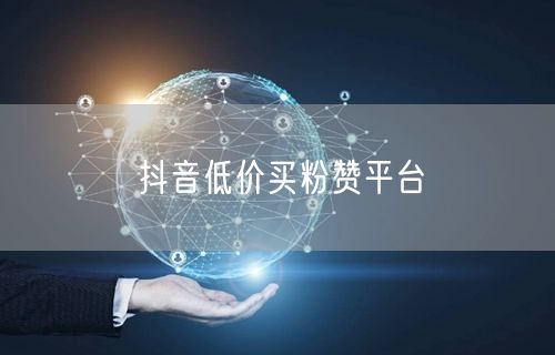 抖音低价买粉赞平台