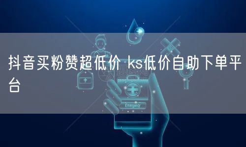 抖音买粉赞超低价 ks低价自助下单平台