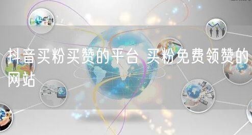 抖音买粉买赞的平台 买粉免费领赞的网站