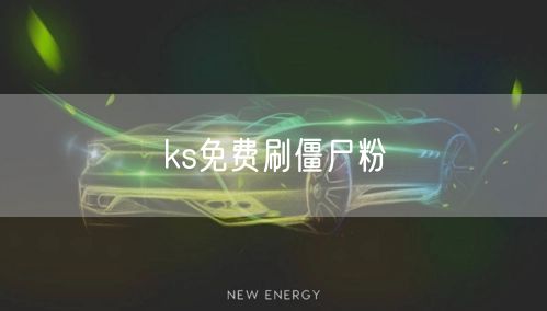 ks免费刷僵尸粉