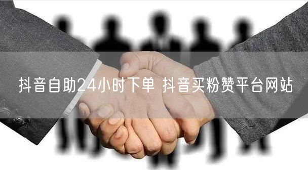 抖音自助24小时下单 抖音买粉赞平台网站