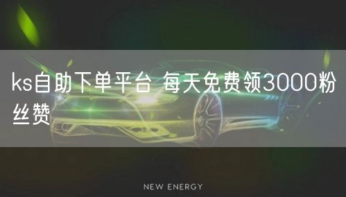 ks自助下单平台 每天免费领3000粉丝赞