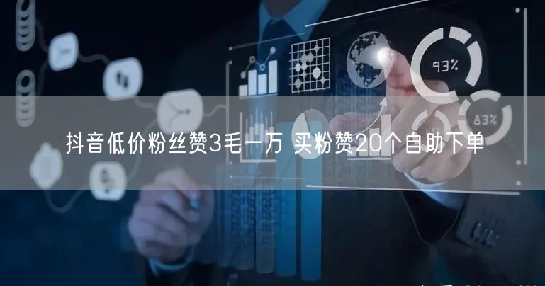 抖音低价粉丝赞3毛一万 买粉赞20个自助下单