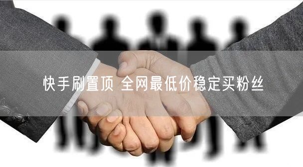 快手刷置顶 全网最低价稳定买粉丝