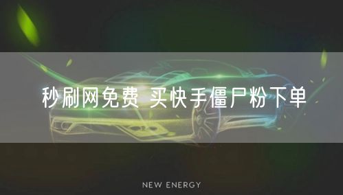 秒刷网免费 买快手僵尸粉下单