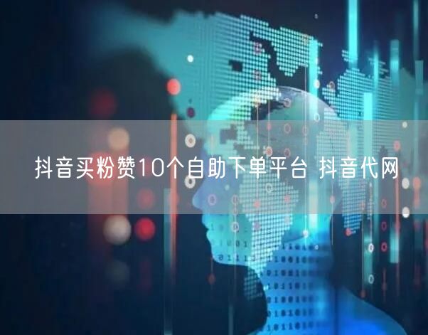 抖音买粉赞10个自助下单平台 抖音代网