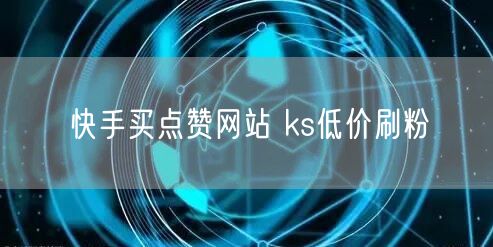 快手买点赞网站 ks低价刷粉