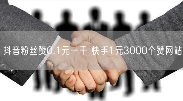 抖音粉丝赞0.1元一千 快手1元3000个赞网站