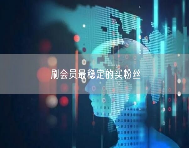 刷会员最稳定的买粉丝