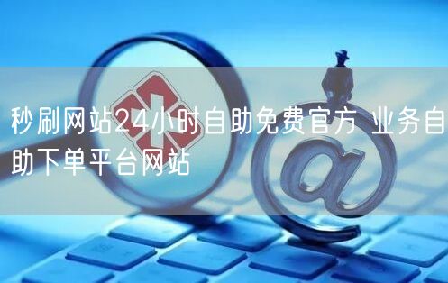 秒刷网站24小时自助免费官方 业务自助下单平台网站