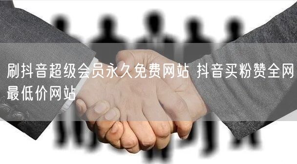 刷抖音超级会员永久免费网站 抖音买粉赞全网最低价网站