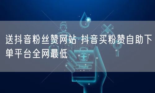 送抖音粉丝赞网站 抖音买粉赞自助下单平台全网最低