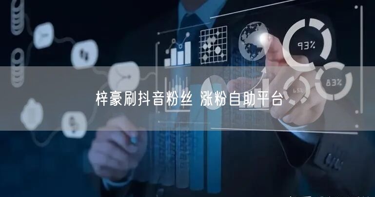 梓豪刷抖音粉丝 涨粉自助平台